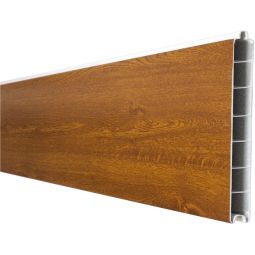 GroJa BasicLine schmal PVC-Steckzaun Sichtschutzzaun Golden Oak Einzelprofil Sichtschutz Lamellenzaun Hochwertiger Kunststoff mit PVC-Folie veredelt, viele Kombinationsmöglichkeiten, 180x15x1,9 cm