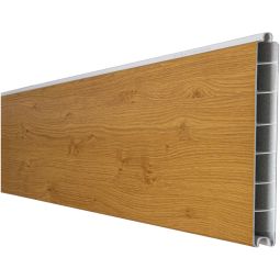 GroJa BasicLine schmal PVC-Steckzaun Sichtschutzzaun Asteiche Natur Einzelprofil Sichtschutz Lamellenzaun Hochwertiger Kunststoff mit PVC-Folie veredelt, viele Kombinationsmöglichkeiten, 180x15x1,9 cm