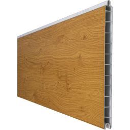 GroJa BasicLine Premium PVC-Steckzaun Sichtschutzzaun Asteiche Natur Einzelprofil Sichtschutz Lamellenzaun Aus hochwertigem Kunststoff, mit PVC-Dekorfolie veredelt, viele Kombinationsmöglichkeiten, 180x28,4x1,9 cm
