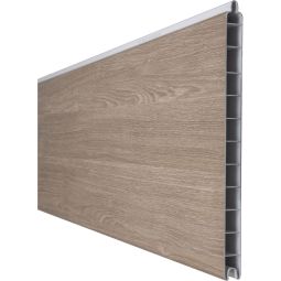 GroJa BasicLine Premium PVC-Steckzaun Sichtschutzzaun Sheffield Oak Einzelprofil Sichtschutz Lamellenzaun Aus hochwertigem Kunststoff, mit PVC-Dekorfolie veredelt, viele Kombinationsmöglichkeiten, 180x28,4x1,9 cm