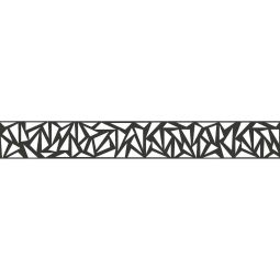 GroJa Steckzaun Designeinsatz Triangle Aluminium Anthrazit DB 703 Pulverbeschichtet, 179,5x25,5x0,15 cm, ohne Adapterleisten-Set