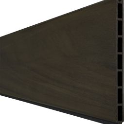 GroJa Solid Grande Steckzaun Sichtschutzzaun Walnuss co-extrudiert Einzelprofil Sichtschutz Steckzaun Lamellenzaun Beidseitig gleiche Optik, unbegrenzte Kombinationsmöglichkeiten, 180x25,3x1,9 cm