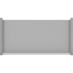 GroJa Premo HPL-Sichtschutzelement Uni Grau Waagerecht Sichtschutz Stabil, robust und äußerst beständig gegen Schmutz und Hitze, 180x90x0,8 cm