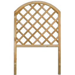 T&J Rankgitter WILLI Rundbogen Rankhilfe Sichtschutz Gesamthöhe 140 cm, Rankgitter 90 cm, gefertigt aus Kiefer/Fichte, druckimprägniert grün, Kanthölzer 45x45 mm