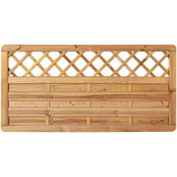 T&J Gartenzaun Avantgarde mit Dekorgitter Vorgartenzaun Holzzaun Gartenzaun Avantgarde mit Dekorgitter, 90 cm hoch, glatt gehobelt, kesseldruckimprägniert, Rahmen 45x68 mm – in 100 oder 180 cm Breite erhältlich