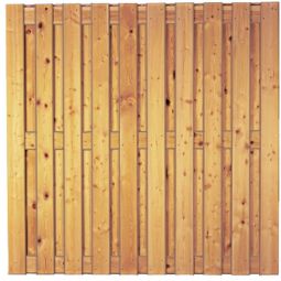 T&J Sichtschutzzaun NEWA Sichtschutz Bohlenzaun Sichtschutzzaun NEWA 180x180 cm aus sibirischer Lärche, mit 14x120 mm Lamellen, Edelstahlschraubnägeln und individuell kürzbar