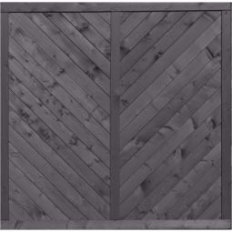 T&J Sichtschutzzaun NIGHTLINE Profilbrettzaun Sichtschutz Lamellenzaun NIGHTLINE Profilbrettzaun 180x180 cm aus Kiefer/Fichte, dunkelgrau lasiert, 40x78 mm Rahmen, 16x118 mm Profilbretter