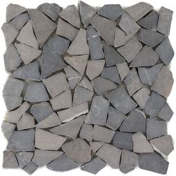 Wellker Natursteinmosaik Recife Graphite 30,5x30,5 cm Mosaikfliesen Für Innenbereich, Feuchtraum, Wand geeignet