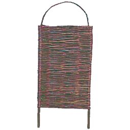 T&J ALESSIA Steckparavent Weidengeflecht ALESSIA Steckparavent aus Weidengeflecht mit braun gebeiztem Kieferrahmen, 3-teilig, in 56x90/116 cm und 56x130/156 cm erhältlich