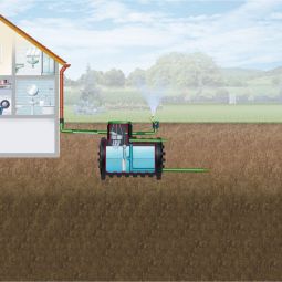 4rain Mono Retentionszisterne Puls Erdtank Regenwasserrückhaltung und Regenwassernutzung, Monolithische Bauweise, Ablaufwert im Bereich von 0,05 bis 2,0