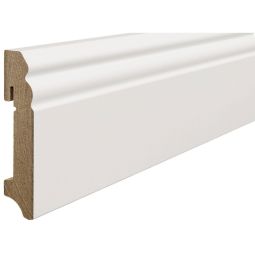 HARO Stecksockelleiste Altdeutsches Profil MDF weiß RAL 9016 Fußleisten Pflegeleicht, dekorativ foliert, klassisches Profil