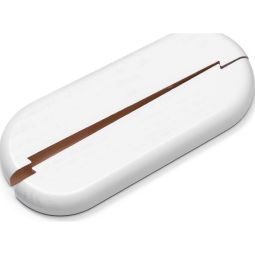 HARO Doppelheizkörperrosette für individuelle Bohrungen weiß Massivholz, für flexible Rohrdurchmesser