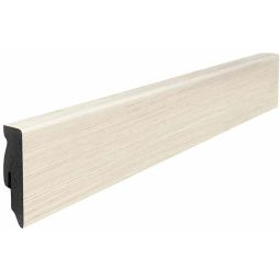 HARO Stecksockelleiste Cube Eiche Emilia weiß Fußleisten 2200x16x58 mm, helle Holz-Optik, vielseitig und pflegeleicht