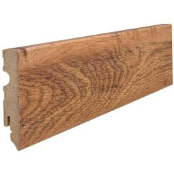 HARO Stecksockelleiste Cube Eiche Altholz Fußleisten Klares Cube Design, authentische Holzoptik, einfache Steckmontage