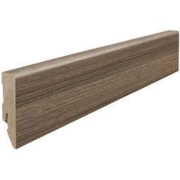 HARO Stecksockelleiste Cube Nussbaum Fußleisten 2200x16x58 mm, Nussbaum-Dekor, MDF-foliert, robust und pflegeleicht