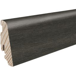 HARO Stecksockelleiste DISANO Eiche Whistler Basalt Nässeschutz Fußleisten 2200x19x58 mm, wasserresistent mit edler, dunkler Holzoptik