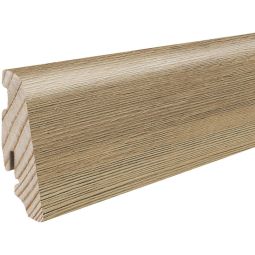HARO Stecksockelleiste DISANO Berglärche cognacbraun Nässeschutz Fußleisten 2200x19x58 mm, wasserresistent, MDF-Träger mit Folienbeschichtung