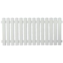 T&J Vorgartenzaun LIGHTLINE gerade weiß Pflegeleichter Vorgartenzaun aus weißem Fensterkunststoff, 180x80 cm, gerades Design mit Pyramidenkappen, UV- und witterungsbeständig