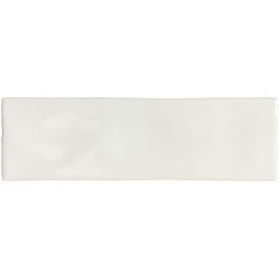 Wellker Wandfliese Santa Ana Weiss glasiert glänzend Rundkante 6,5x20 cm Stärke 9 mm Für Feuchträume geeignet