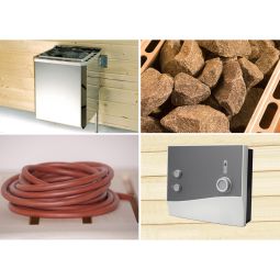 weka Technikpaket inklusive Steuerung, Anschlusskabel und Saunasteinen verschiedene Varianten