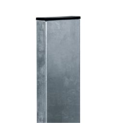 bellissa Gabionenzaun Mauerpfosten Zum Einbetonieren oder Aufschrauben, feuerverzinkt, inkl. Kunststoffkappe