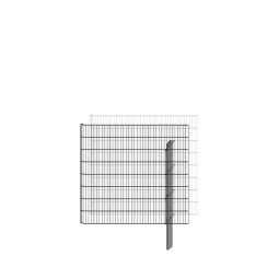 bellissa Gabionenzaun limes Erweiterungsmodul 1,12 m Komplettset exkl. Distanzhalter, zum Einbetonieren oder Aufdübeln, Stabstärke 5/3,5 mm, Maschenweite 33x150 mm
