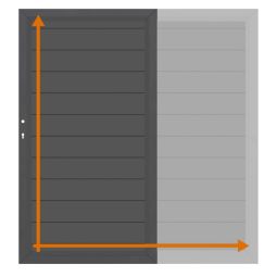 TraumGarten Einzeltor auf Maß Sichtschutzzaun SYSTEM ALU PLUS Anthrazit Maßgefertigtes Tor aus Aluminium, 150x20 mm Profile, pulverbeschichtet, individuelle Größe & Farbe, stabil, witterungsbeständig