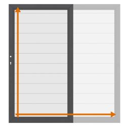 TraumGarten Einzeltor auf Maß Sichtschutzzaun SYSTEM ALU PLUS Weiß Maßgefertigtes Tor aus Aluminium, 150x20 mm Profile, pulverbeschichtet, individuelle Größe & Farbe, stabil, witterungsbeständig
