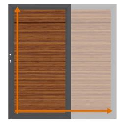 TraumGarten Einzeltor auf Maß Sichtschutzzaun SYSTEM ALU XL Bambus Maßgefertigtes Aluminiumtor, 300x20 mm Profile, pulverbeschichtet, flexibel in Größe und Farbe, robust und pflegeleicht
