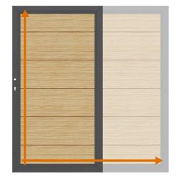 TraumGarten Einzeltor auf Maß Sichtschutzzaun SYSTEM ALU XL Lärche Maßgefertigtes Aluminiumtor, 300x20 mm Profile, pulverbeschichtet, flexibel in Größe und Farbe, robust und pflegeleicht