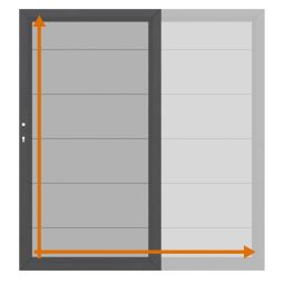 TraumGarten Einzeltor auf Maß Sichtschutzzaun SYSTEM ALU XL Silber Maßgefertigtes Aluminiumtor, 300x20 mm Profile, pulverbeschichtet, flexibel in Größe und Farbe, robust und pflegeleicht