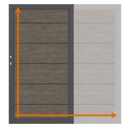 TraumGarten Einzeltor auf Maß Sichtschutzzaun SYSTEM ALU XL Vintage Oak Maßgefertigtes Aluminiumtor, 300x20 mm Profile, pulverbeschichtet, flexibel in Größe und Farbe, robust und pflegeleicht