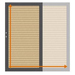 TraumGarten Einzeltor auf Maß Sichtschutzzaun SYSTEM RHOMBUS Lärche Maßgefertigtes Aluminiumtor, Rhombus-Profile 60x20 mm, Rahmen pulverbeschichtet, modern und witterungsbeständig