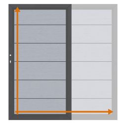 TraumGarten Einzeltor auf Maß Sichtschutzzaun SYSTEM WPC XL Grau Maßgefertigtes WPC-Tor, 300x20 mm XL-Lamellen, pulverbeschichteter Alu-Rahmen, pflegeleicht, wetterfest, individuelle Größe