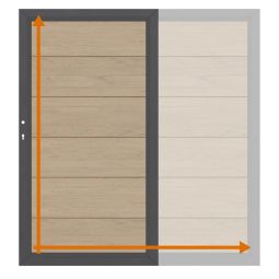 TraumGarten Einzeltor auf Maß Sichtschutzzaun SYSTEM WPC XL Sand Maßgefertigtes WPC-Tor, 300x20 mm XL-Lamellen, pulverbeschichteter Alu-Rahmen, pflegeleicht, wetterfest, individuelle Größe