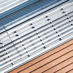 ACO Profiline Längsstabrost für Fassadenentwässerung Baubreite 155 mm verschiedene Materialien und Längen