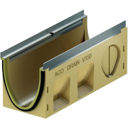 ACO Drain Multiline Seal in V150 Entwässerungsrinne ohne Sohlengefälle Breite Rinne für große Wassermengen im Außenbereich, verschiedene Varianten