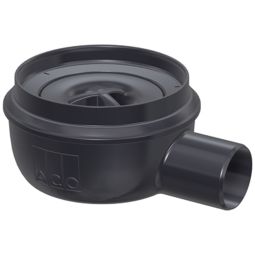ACO Badablaufkörper Easyflow flach Ablauf seitlich Ablaufunterteil, Ablaufdurchmesser: DN50