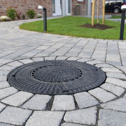 ACO SAKU Schachtabdeckung Klasse B 125, Außenmaß Höhe 125 mm, Nennweite 600 mm