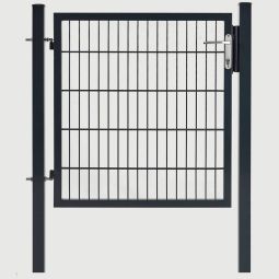 Wellker Flügeltor mittel Anthrazit 1-flügelig Breite 1000 mm verschiedene Höhen wählbar