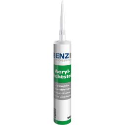 BENZ PROFESSIONAL Acryl-Dichtstoff weiß Fugendichtstoff für Fassadenelemente, für den Innen- und Außenbereich