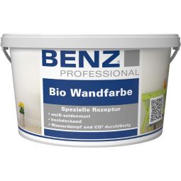BENZ PROFESSIONAL Bio Wandfarbe seidenmatt weiß lösemittelfrei und atmungsaktiv