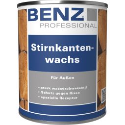 BENZ PROFESSIONAL Stirnkantenwachs farblos Holzschutzmittel Feuchtigkeitsschutz für empfindliche Holzstirnflächen, zum Schutz gegen Risse und eindringende Feuchtigkeit