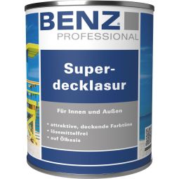 BENZ PROFESSIONAL Superdecklasur Holzschutzmittel Deckstarke Lasur für langlebigen Außenschutz, verschiedene Farben, für alle Hölzer, lösemittelfreie Lasur auf Ölbasis