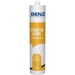 BENZ PROFESSIONAL Struktur Acryl weiß 310 ml, Dichtungsmittel für Fassaden, Innen- und Außenbereich