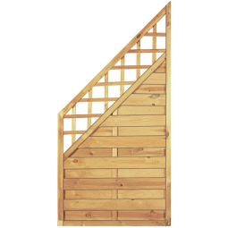 T&J Sichtschutzzaun Maxi-Massiv Anschluss Sichtschutz Lamellenzaun Sichtschutzzaun MAXI-Massiv Anschluss 90x180/90 und 90x150/60 cm, kesseldruckimprägniert, geriffelte Lamellen, Edelstahlnägel, Maschenweite 10x10 cm