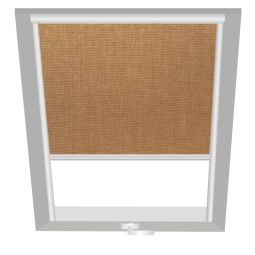 Wellker Verdunkelungsrollo Braun-Beige 1603 Verdunkelungsrollo in warmem Braun‑Beige für Dachfenster von Roto und Wellker
