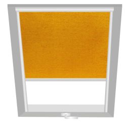 Wellker Verdunkelungsrollo Gelb 1050 Verdunkelung mit sonniger Farbwirkung für Dachfenster von Roto, VELUX und Wellker