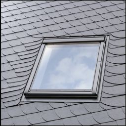 VELUX Eindeckrahmen ES 1000 Schiefer Stehfalz verschiedene Größen, für flache Schiefereindeckung inkl. BFX Anschlussschürze