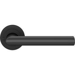 Karcher Türgriff-Garnitur Verona ER37 KD Comfort Privacy Kosmos Schwarz Türklinke Schließen ohne Schlüssel, Türgriff mit integrierter Privacy Pin Verriegelung